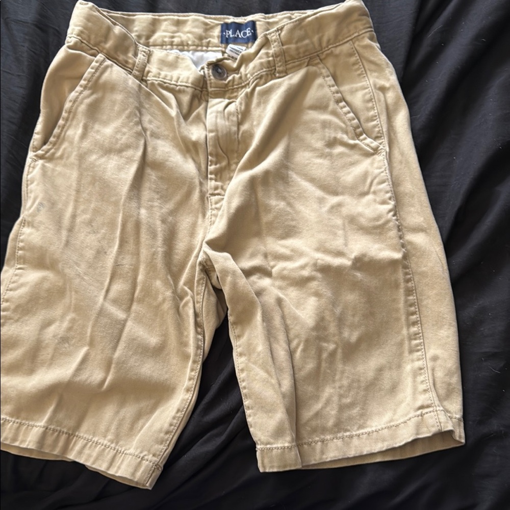 Place Tan Flat Front Shorts Casual Summer Wear